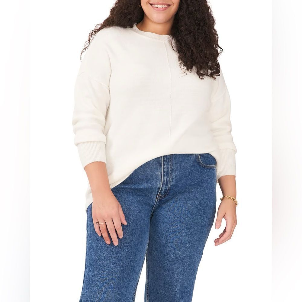 Vince Camuto Seamed Crewneck Sweater